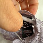 Victoria's Secret Victoria’s Secret lace long sleeve bodysuit size small. Lavender gray color Photo 2