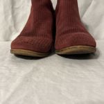 Toms Tom’s Deia Perforated Deep Rose Burgundy Maroon Red Ankle Bootie Photo 2