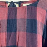 Bella Dahl  Plaid Bell Sleeve Tie Back Top size S Photo 10