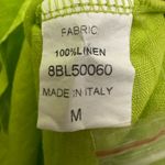 Aria  Handmade Italian Linen Monalisa Vest Dress Size Medium In Kiwi Sleeveless Photo 5