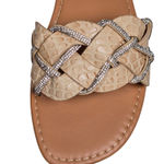 Yoki  Alabama 20 Beige Rhinestone Woven Slide Sandals Women‎ Size 9 Photo 1