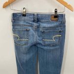 American Eagle  Artist Stretch Crop Jeans Womens 0 Blue Distressed Cotton Photo 3