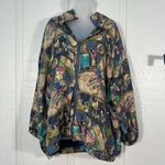 Lady CA Sport Vintage Silk Zip Up Golf Theme Jacket Size 2XL EUC Photo 1