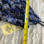 NWT SANGRIA Lined 100% Silk Dress Black Blue Geometric With Side Zip Sz 4 Boho Photo 13