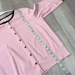 Worthington Vintage Classic Cardigan contrast trim girly womens Pink (large) elegant preppy Photo 5