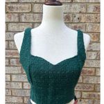 Abercrombie & Fitch NWOT Green Tweed Crop Top Photo 0