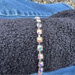 Handcrafted bracelet with aurora borealis Swarovski crystal Silver Photo 4