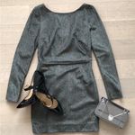 Diane Von Furstenberg ❤️ Long-Sleeve Metallic-Knit Mini Dress Size 10 EUC! 0442‎ Photo 6