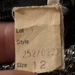 Seasons V Vintage Union Label 1960s Silver‎ Shimmer Blouse Top Size 8 Zipper Silver Photo 11