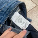 Free People Straight Leg Jeans Stretch Denim Raw Hem Medium Blue Wash 27x 26 Photo 4