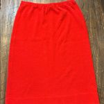 Vintage Castleberry Knit 2pc Skirt Suit Set Red Blue Trim Brass Buttons Size 8 Photo 3
