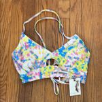 Jessica Simpson  Tie-Dyed Cropped Keyhole Cami Bikini Top Size XL‎ NWT Photo 2