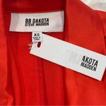 BB Dakota  Steve Madden Smooth Talk Blazer Satin Open Front Red XS New Oversized Photo 11