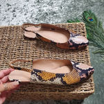 Madewell  Margo Slingback Snake Embossed Mule Size: 7 Photo 2