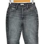 Good American  Good Mom Jeans High Waist in Black226 Size 2/26 Distressed Photo 2