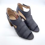Naturalizer Soul Christina Denim Leather Block Heel Sandals Photo 2