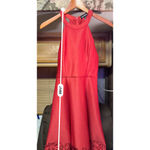 Sequin Hearts  Red Halter Dress - Women's S - Fit & Flare Photo 5