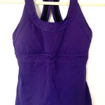 Athleta Purple Athletic Tankini Top Raceback Sports Bra Activewear z M Photo 0