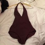 American Apparel Maroon Halter Bodysuit Photo 1