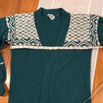 Vintage 1970s Patterned Cardigan Green Size M Photo 4