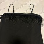 Black Feather Top Mini Dress Size XL Photo 2