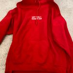 Lonely Ghost Red I Love You Say It Back Backwards Hoodie Photo 0