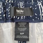 Mossimo Denim Mossimo Women's S Navy Blue White Abstract Print Elastic Waist Shorts Photo 2