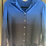 Sundry  Blue to Black Ombre Button Down Shirt XS with slight flaw Photo 0