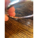 Anthropologie Marlyn Schiff North Star Rhinestone Silver Tone Hinged Bangle Bracelet Photo 4