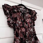Ulla Johnson  Honoria Dress Rosewood Size 4 Small Tiered Ruffle Mini Dress Belted Photo 5