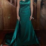 Hebeos  Dark Green One Shouldered Dress  Photo 0