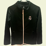 Real Madrid Elegant Black Jacket with Pink Trim size XS Photo 0