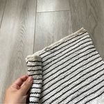 Vintage Strapless Top smocked striped ruffle crop womens White Black medium y2k Photo 5