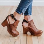 FP Movement by Free People Brown Leather Mules Size 7 Photo 0