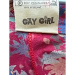 Vintage 70s Floral Midi Fit and Flare Dress Size Large Pink Photo 6