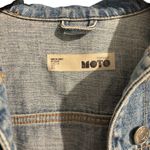 Topshop Blue Denim Distressed Jean Jacket Size 2 Photo 2