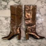 Casadei NWT  BRONZE LEATHER KNEE HIGH BOOTS 36/6 Photo 1