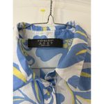 Primark Floral Button-Front Fit & Flare Dress Women’s 10 Blue White Yellow Photo 5