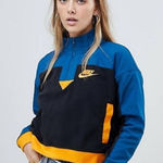 Nike BLUE AND ORANGE POLAR FLEECE HALF ZIP SWEATSHIRT Size XS Photo 0