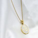 Daisy Flowers Irregular Pendant Necklace Gold Photo 1