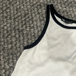 ZARA Mini White Crop Tank W Black Trim Size Small Photo 2