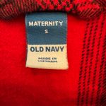 Old Navy  Maternity Oversized Plaid Flannel Boyfriend Shirt Size S Photo 2