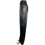 SheIn  Black Faux Leather Straight Leg High Rise Pockets Ankle Pants Size 8/10 Photo 1