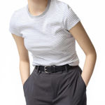 Uniqlo Mini T-Shirt | Striped Baby Tee Gray NWT Size XL Photo 0