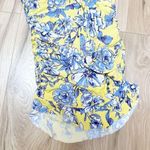 SEA ANGEL | Skirt Ruched Yellow Blue Floral Halter One Photo 3