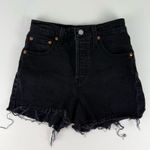 Levi's Levi’s Ribcage Straight Black Denim Jean Shorts Photo 0