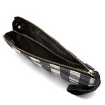 Kate Spade Chelsea Medium Wristlet Nylon Pouch Black Multi Gingham Buffalo Plaid Photo 8