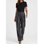 NICHOLAS Edwina Faux Leather Cargo Pants, Black, 0 (US) Black Photo 3