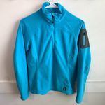 Eddie Bauer  First Ascent Light Blue & Gray Fleece Quarter Zip Jacket Photo 0