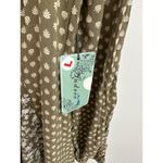 Andree by Unit  Womens Polka Dot Floral Dress Size L Olive Geen Boho Whimsigoth Photo 6